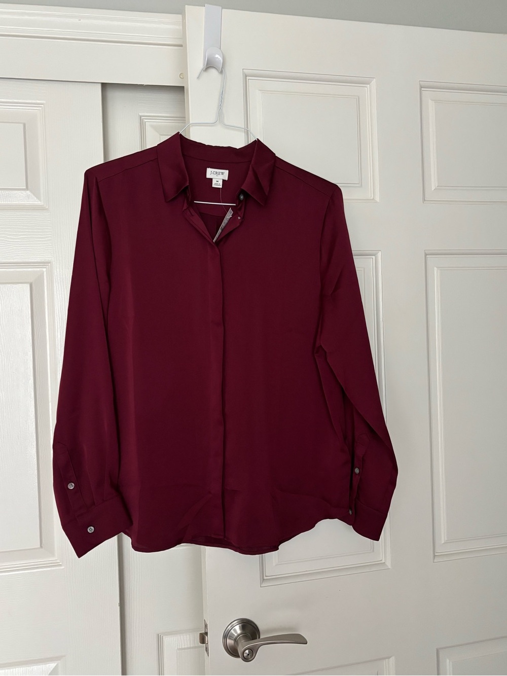 J. Crew Factory Women's Button-Front Blouse - Burgundy